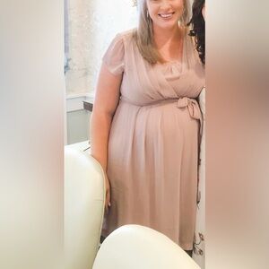 Elegant Mauve Women's Maternity Dress